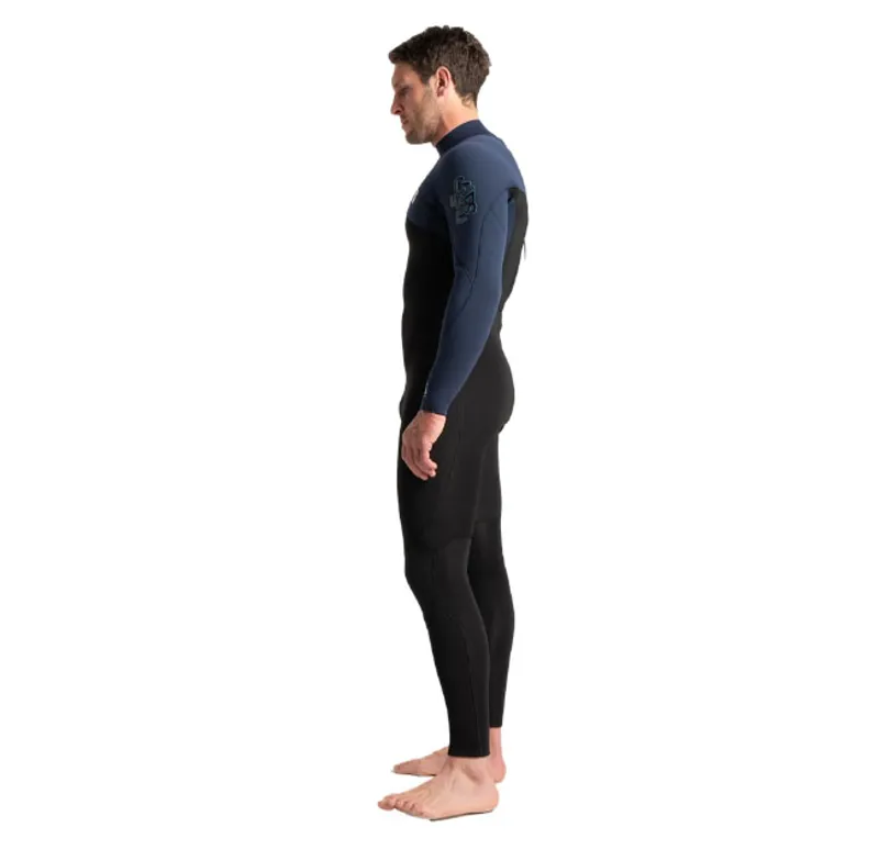 C-Skins Session 4:3 Men's Back Zip Wetsuit Black/Slate/Cyan-4